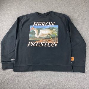 Heron Preston Black Crewneck Sweatshirt Size Small